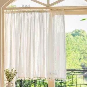 White kitchen curtains